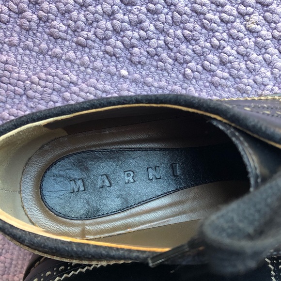 Marni women’s black lace-up loafers - Picture 4 of 4